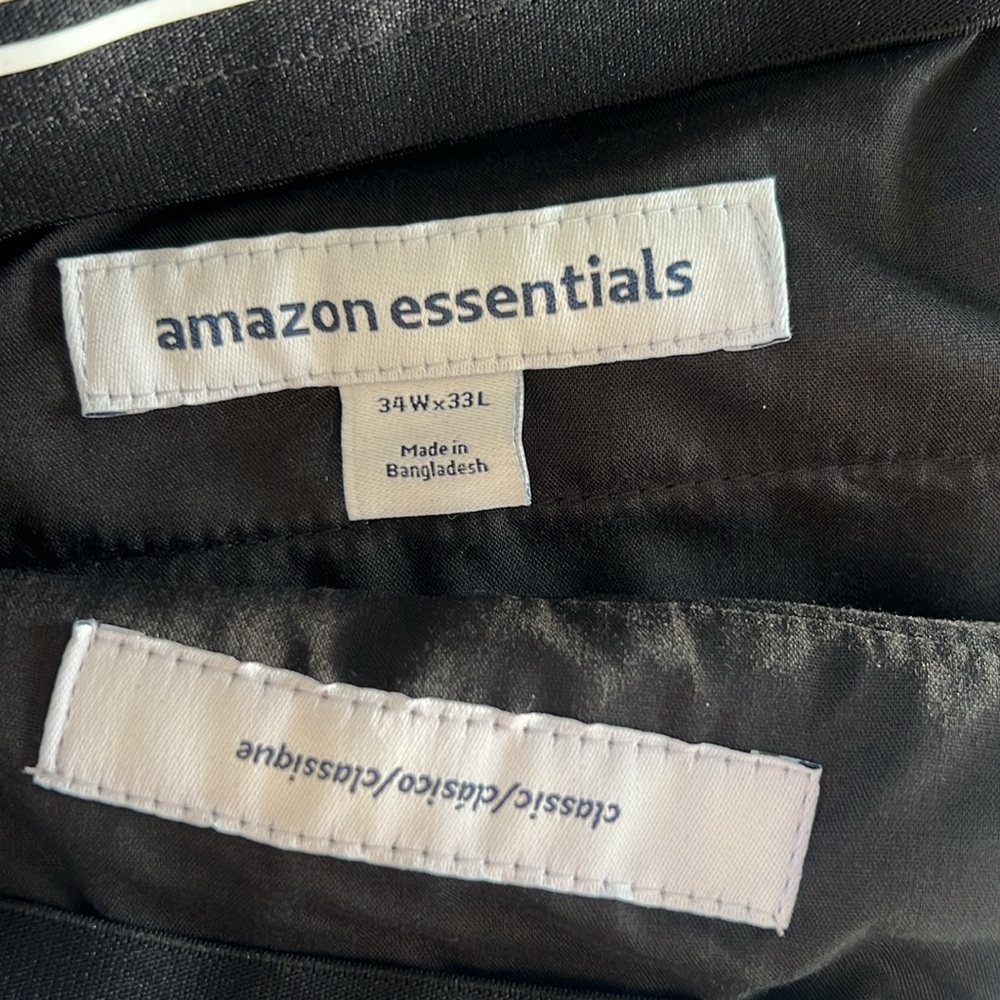 Amazon Essentials Men's Classic-Fit Stretch Tech Golf Pant 34x33 Black - Picture 7 of 9